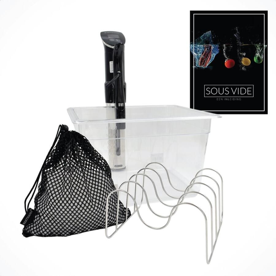 Wartmann 1507 Sous Vide Stick Set Waterbak Isolatieballen Sous Vide kookboek (E-Book) Uitgebreid Ebook NU MET GRATIS SOUS-VIDE REKJE T.W.V. €24 95!