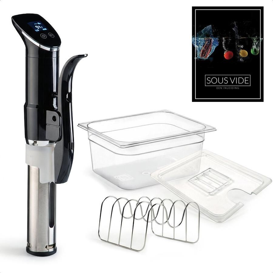 Wartmann Sous Vide Set Met De 1507 Stick Waterbak Deksel Rekje en Digitaal handboek