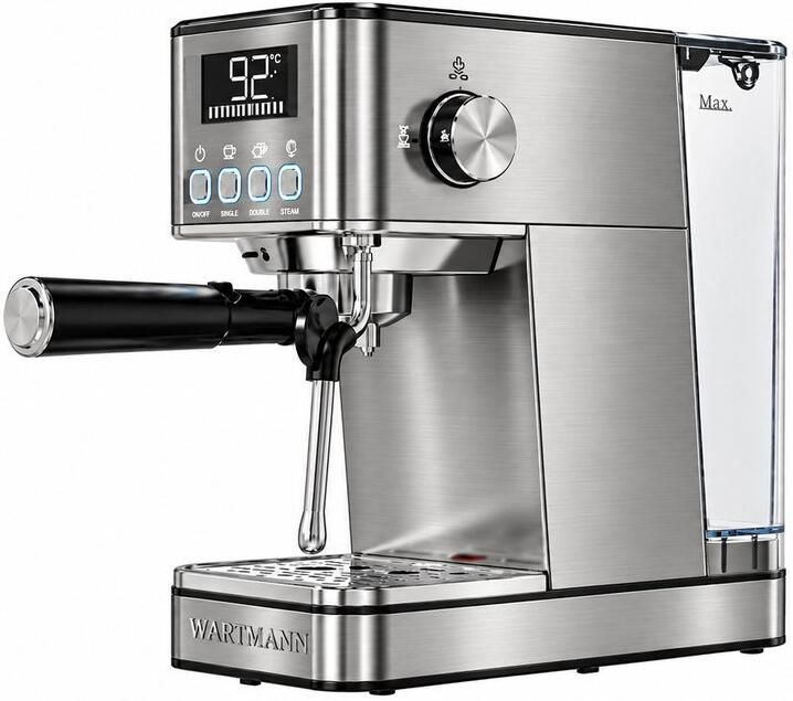 Wartmann WM-2501 EM (270278) Espressomachine 20 Bar – Voor Capsules & Gemalen Koffie met Stoompijp RVS