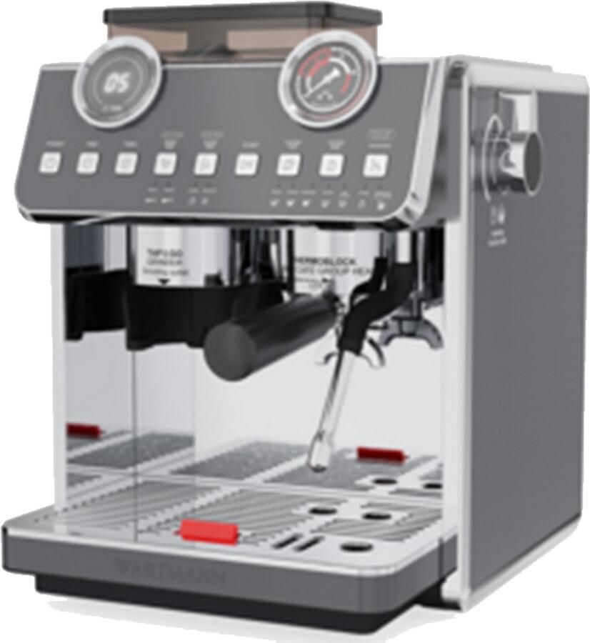 Wartmann WM-2502 EM Professionele Espressomachine (270279) met ingebouwde koffiemolen en draaibare stoompijp