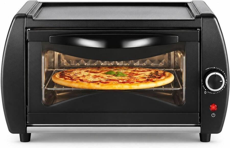 Watan Tandoor Mini Oven WT0608 – Elektrische Tandoor Oven & Pizzaoven – 15 Liter – 2100W – Ideaal voor Authentieke Naan Roti Lahmacun & Kip Tandoori – Inclusief Bakplaat & Rooster – Zwart