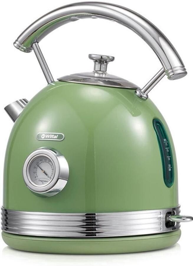 Waterkoker Retro Design 2200 W Vermogen 1 7 Liter Inhoud RVS Materiaal Groen Kleur Voor Thee En Koffie