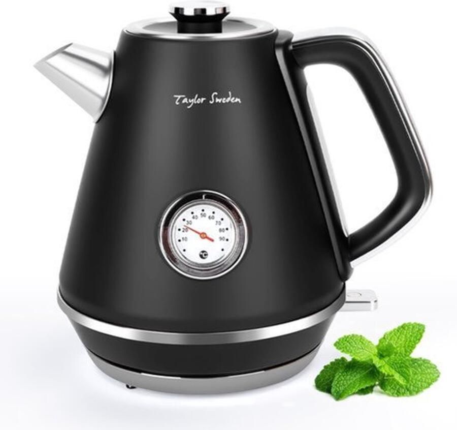 Waterkoker roestvrij staal 1 7 l retro waterkoker met kalkfilter 2200 W snel opwarmend waterniveau-indicator verlicht temperatuurindicator automatische uitschakeling