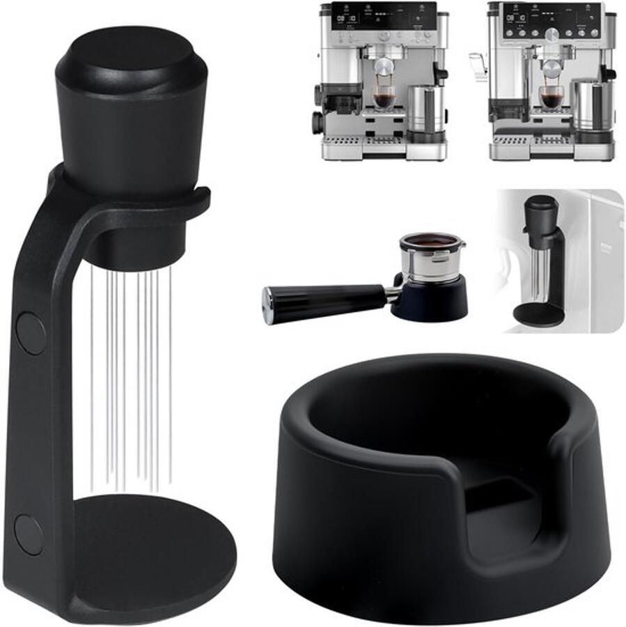 WDT-gereedschap & portafilterhouder compatibel met espressomachine – accessoires geschikt voor ES601 & ES701