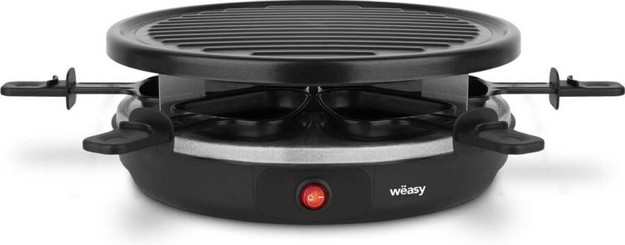 Weasy Luga60 Raclette en Grill 4 People 900W Anti -adhesive onthullend 30x30cm Verwijderbare plaat - Foto 2