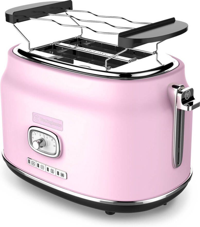 Westinghouse Retro Serie Broodrooster 2 Sleuven Roze