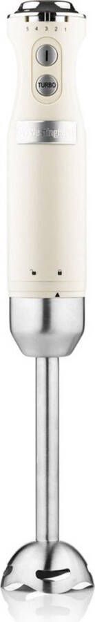 Westinghouse Retro Staafmixer – Turbo functie – Handblender – RVS Mixvoet – Antispat – 600W – Beige - Foto 1