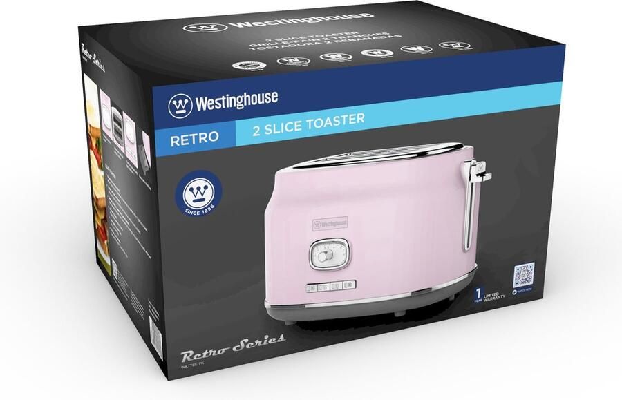 Westinghouse Retro 3-delige Set – Waterkoker 1 7L + Broodrooster 4 Sneden + Blender 1 5L – Beige - Foto 2