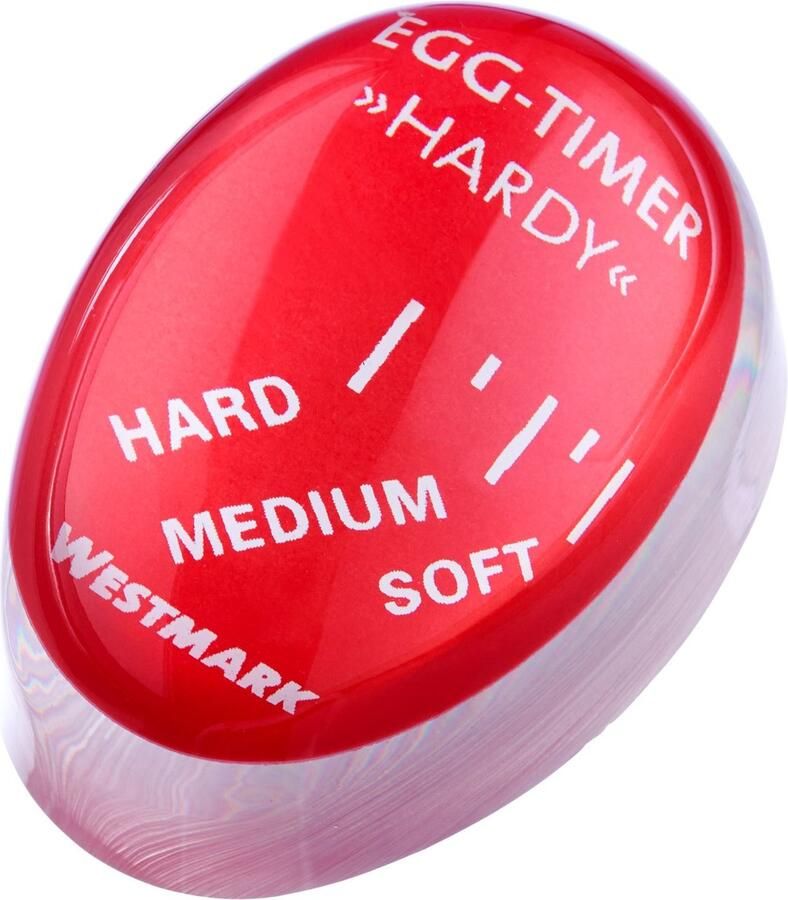 Westmark Eierwekker Hardy – praktische eierwekker voor gekookte eieren timer voor hard en zacht gekookte eieren gemakkelijke hulp voor de ideale hardheid – polyresin