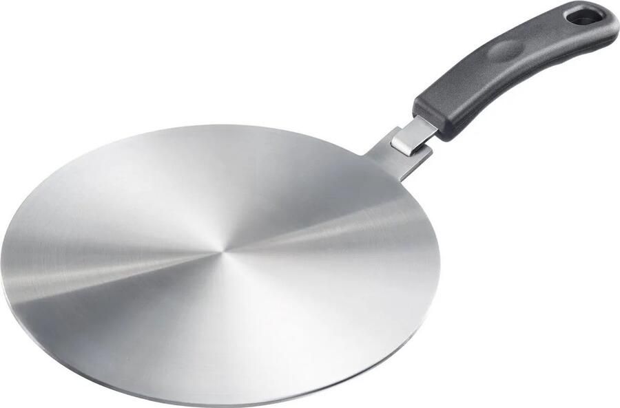 Westmark Inductie Adapterplaat – adapterplaat voor inductiekookplaten om conventionele pannen geschikt te maken voor inductie plaat met handvat – roestvrij staal Ø 24cm