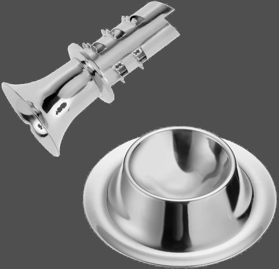 Westmark Set: 1 citroenpourer mini sapcentrifuge + 1 standaard houder roestvrij staal zilver 629822E6