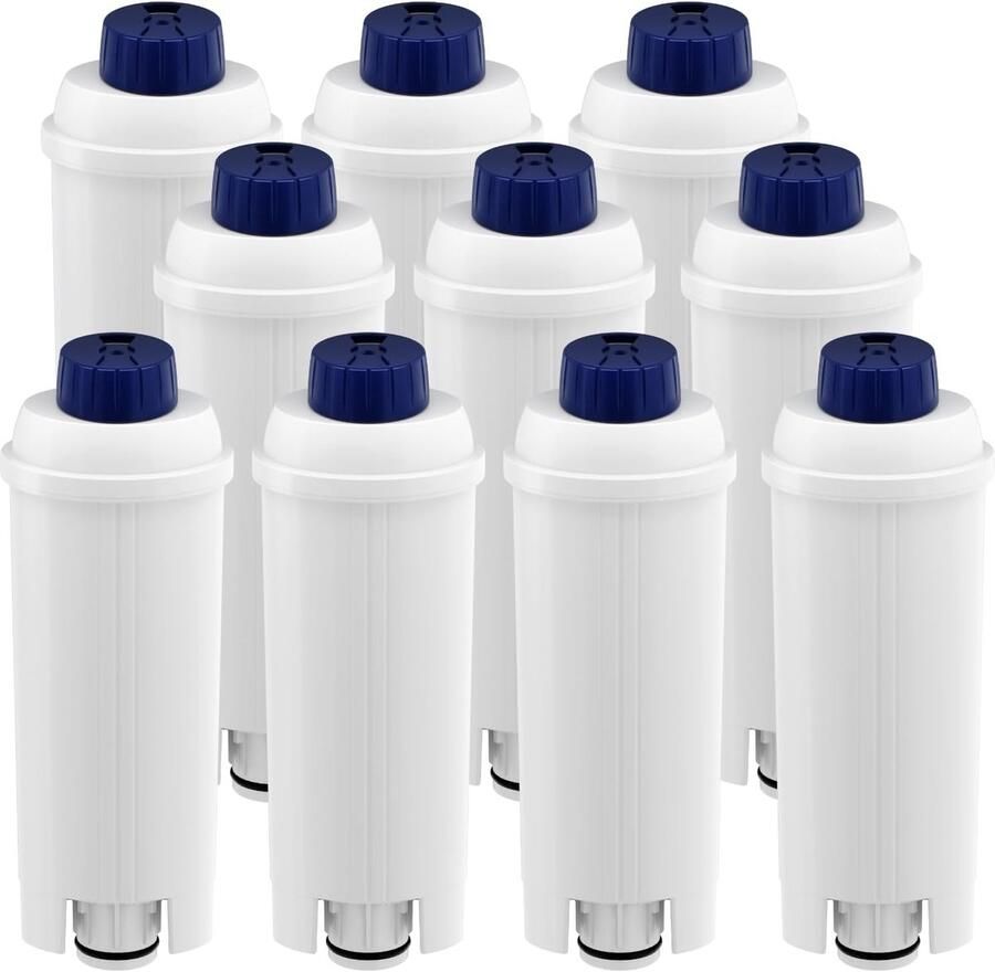 Whiqutey 10 Stuks Wasserfilter Compatibel Met Delonghi DLSC002 ECAM En ETAM Serie Kalkaanslag Verminderen Smaak Verbeteren Voor Espressomachines