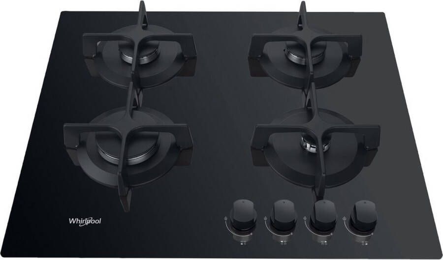 Whirlpool AKT 616 NB Inbouw gaskookplaat Zwart Ingebouwd Gaskookplaat 4 zone(s) - Foto 2