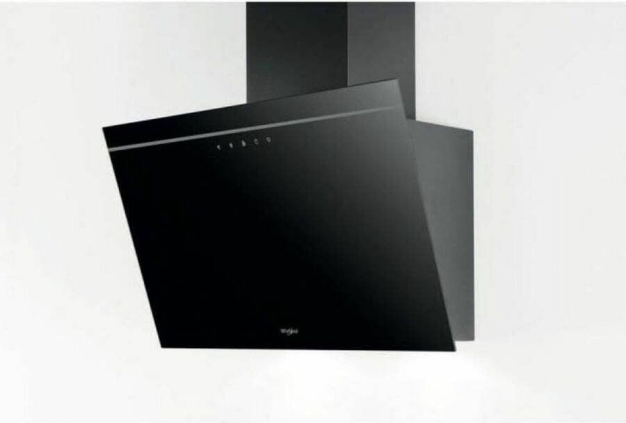 Whirlpool Decoratieve kap AKR62FLTK Breedte 60 cm Evacuatie recycling 71dB 4 snelheden + booster Zwart glas