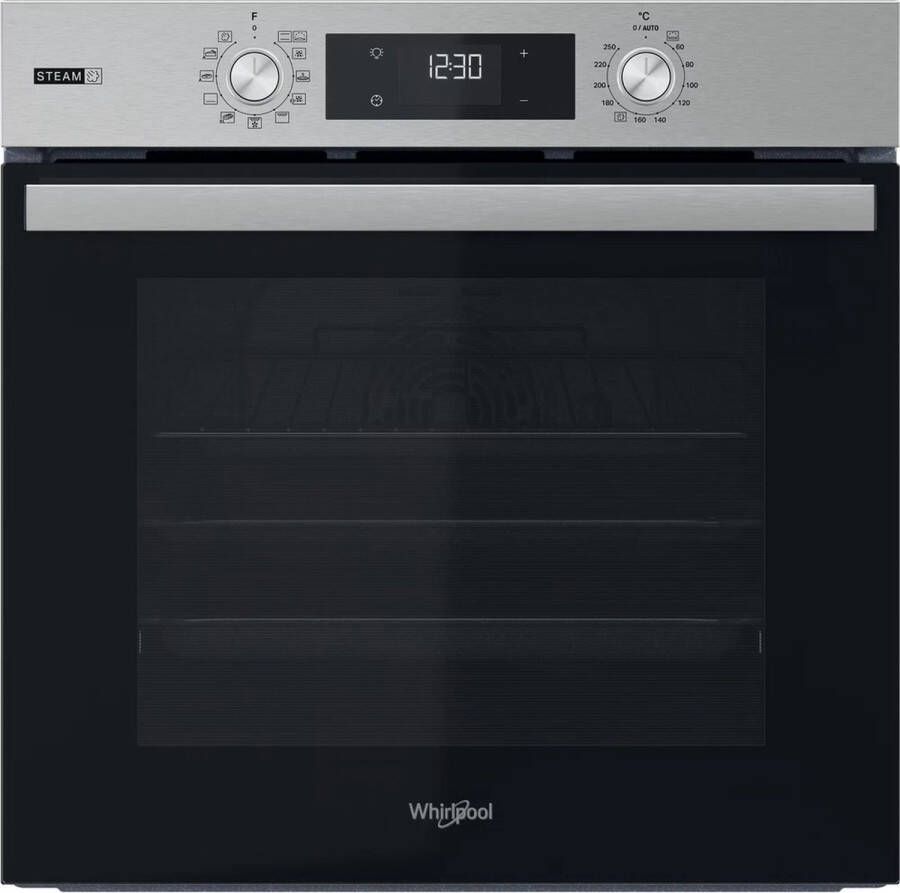 Whirlpool Inbouwoven Model OMSR58CU1SX 71 liter RVS 6th Sense-technologie Steam+
