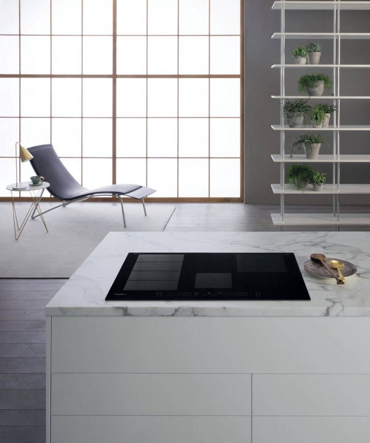Whirlpool inductiekookplaat Model WFS3977NE Zwart 77 cm