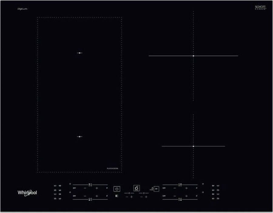 Whirlpool Inductiekookplaat Model WL B4265 BF IXL Inbouw Zwart 65 cm 4 zones