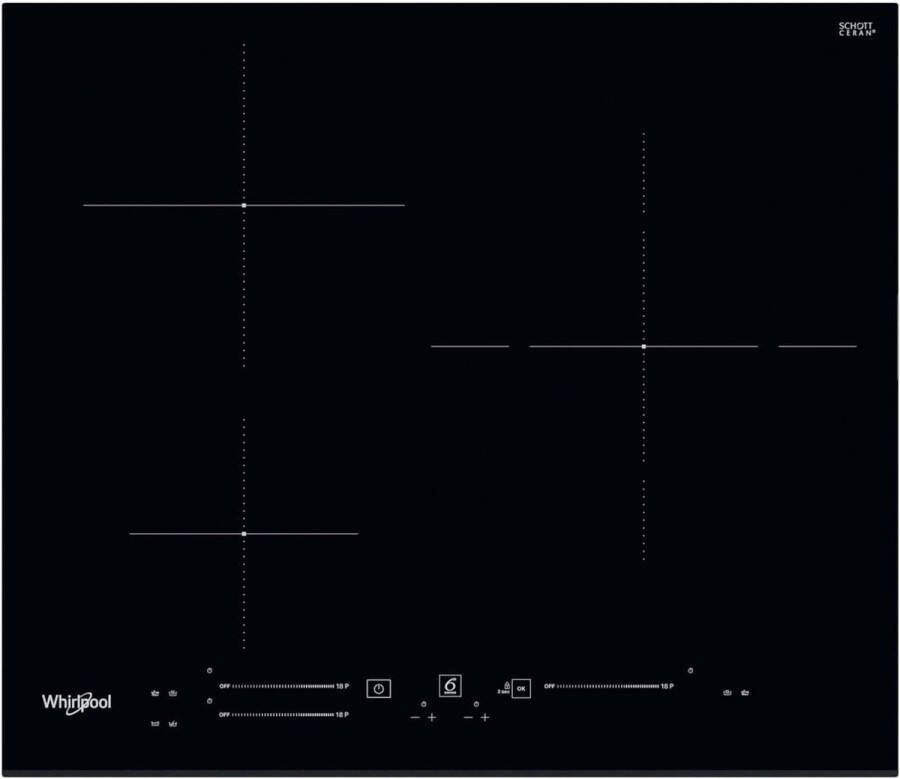 Whirlpool Inductiekookplaat Model WSS1660BF Inbouw Zwart 3 zones 59 cm