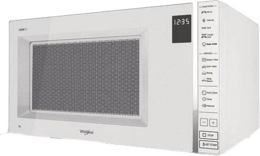 Whirlpool MWP304W Vrijstaande Magnetron Grill & Stoomboot COOK30 Wit 30L - Foto 3