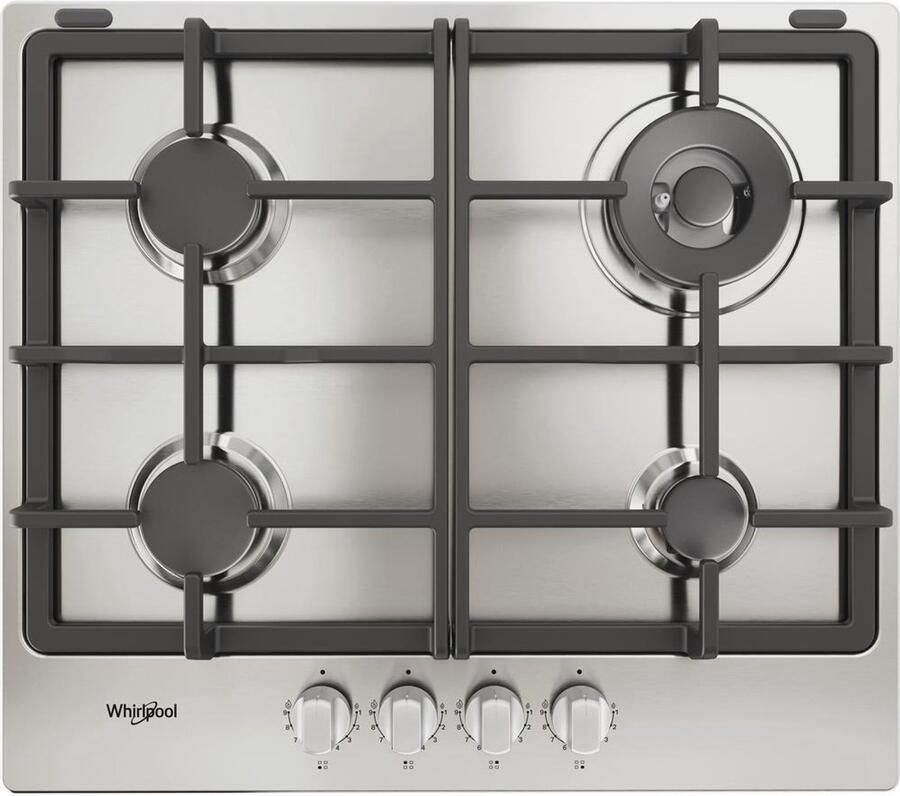 Whirlpool TGML 661 IX R Roestvrijstaal Ingebouwd 58 cm Gaskookplaat 4 zone(s)