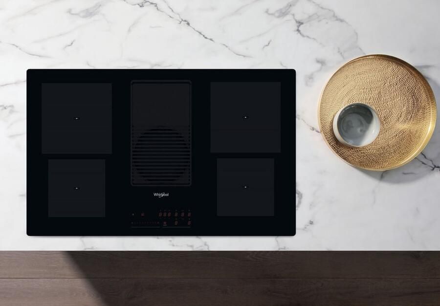Whirlpool vacuüm inductie kookplaat 83cm 4 branders 7500w zwart WVH92K 1 - Foto 2