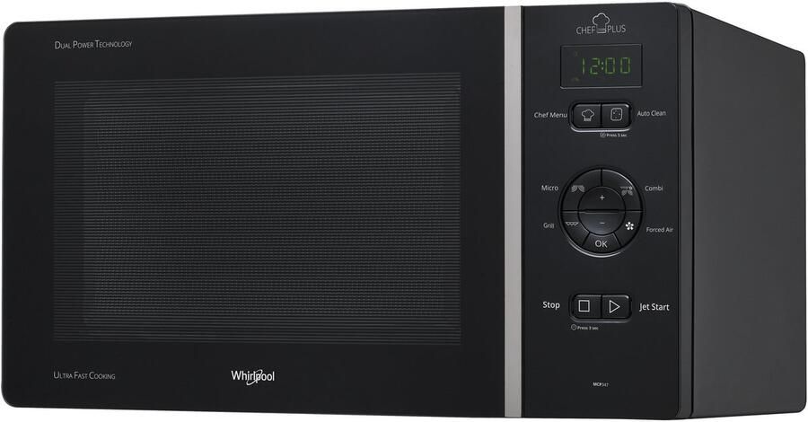 Whirlpool vrijstaande magnetron: kleur zwart MCP 347 BL