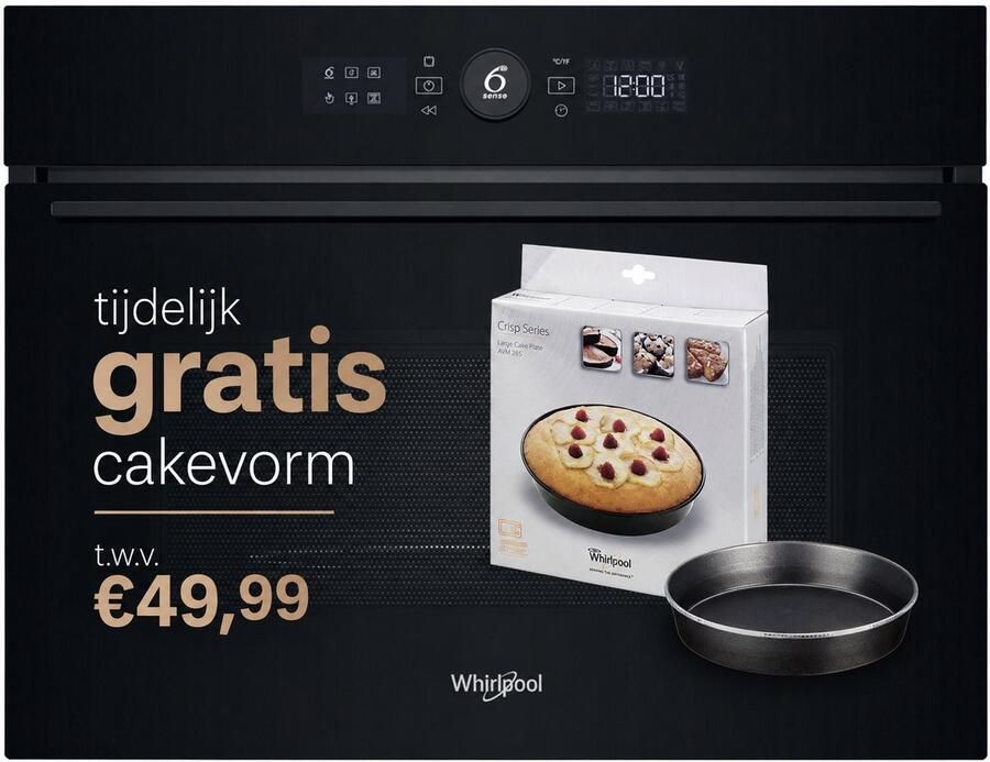 Whirlpool WMW57D-MB Inbouw Combimagnetron 45 cm 40 Liter 900 Watt Hetelucht Oven Grill Crispfunctie RVS - Foto 4