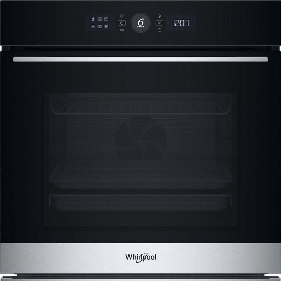 Whirlpool WOI5S8HM1SXA Inbouwoven 73 l Zwart Roestvrijstaal Zelfreinigend Hydrolytisch Grill Stoom koken Touch