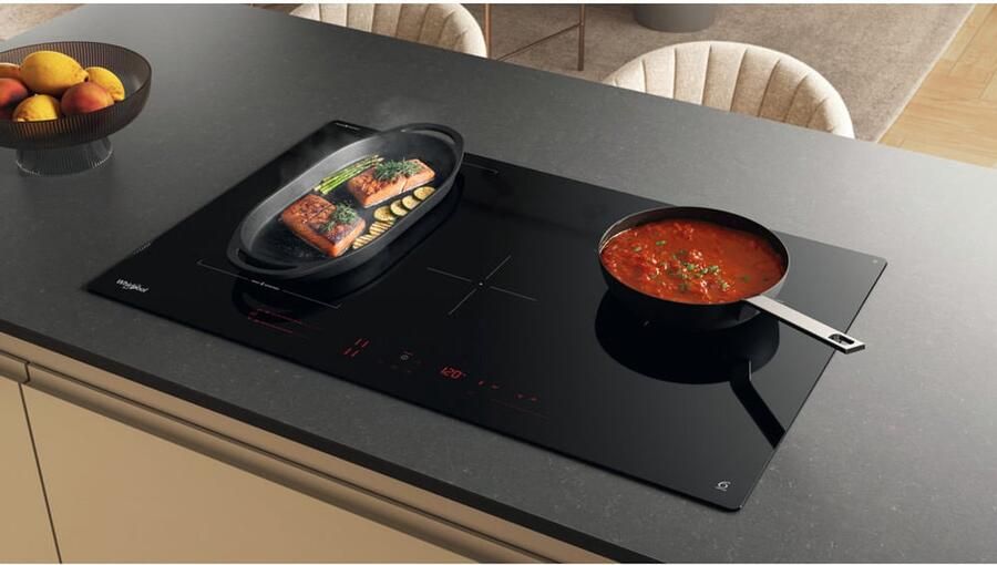 Whirlpool WTX8015DCF Zwart Ingebouwd 80 cm Inductiekookplaat zones 4 zone(s)