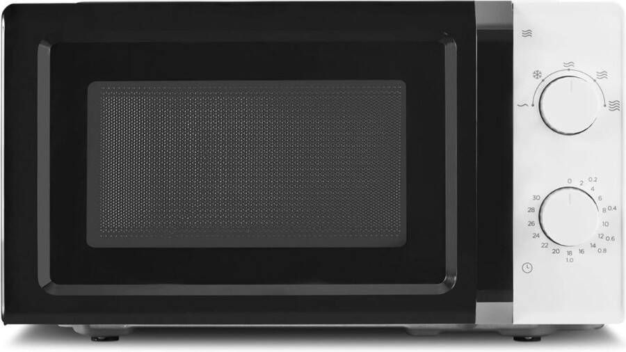 White-label Combi Magnetron Combimagnetron Vrijstaand Heteluchtoven Inbouw Mogelijk 700W Zwart met Wit