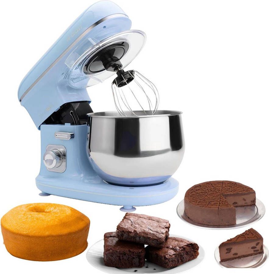 White-label Deegmachine met Spatbescherming Keukenmachine Kneedmachine voor Zwaar Deeg Blauw