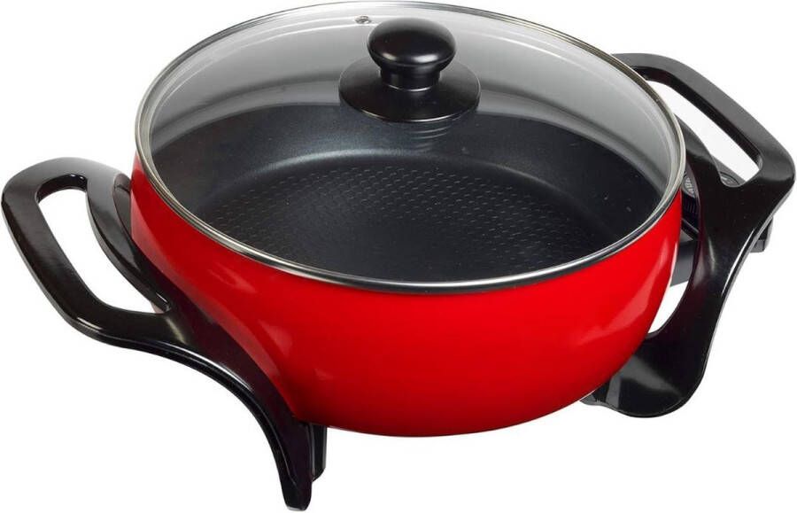 White-label Elektrische Pan Party Pan Hapjespan Rood