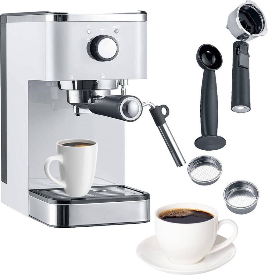 White-label Espressomachine Koffiezetapparaat Koffiemachines Zilver