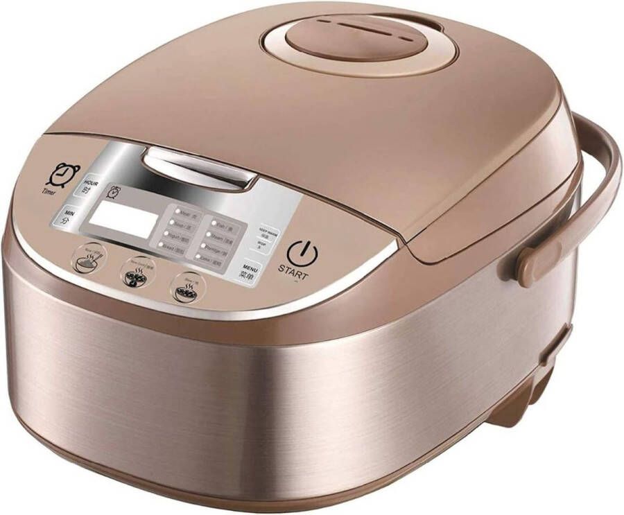 White-Label Rijstkoker met Stomer Multicooker Rice Cooker Roségoud