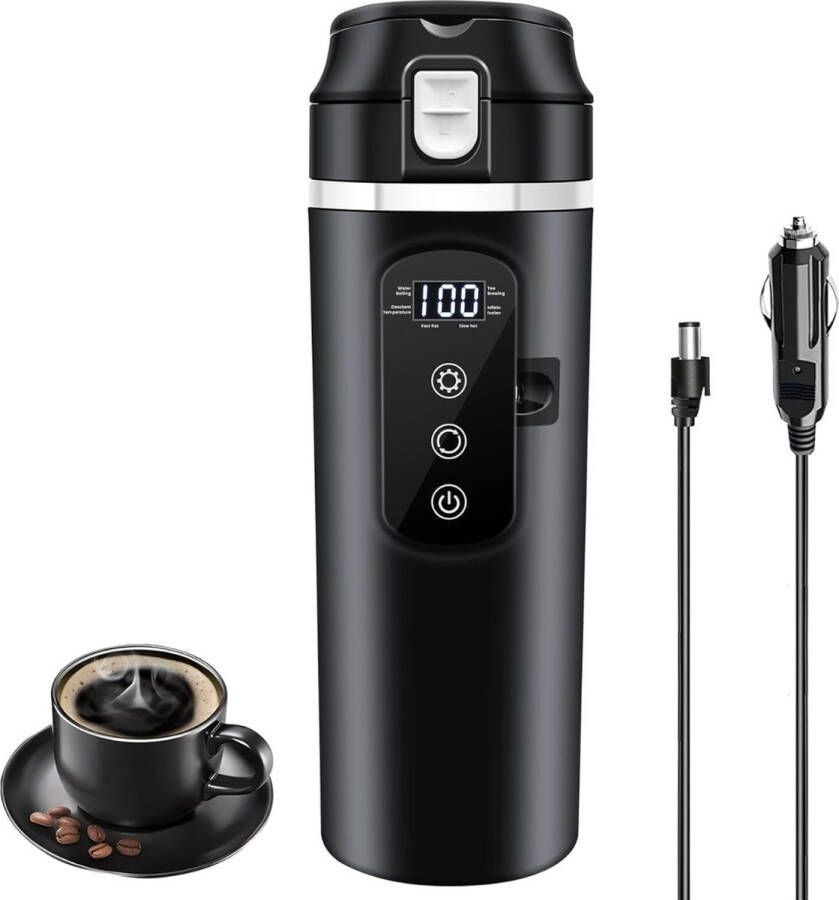 White-Label Waterkoker 12v voor Auto Heetwaterdispenser Klein Zwart