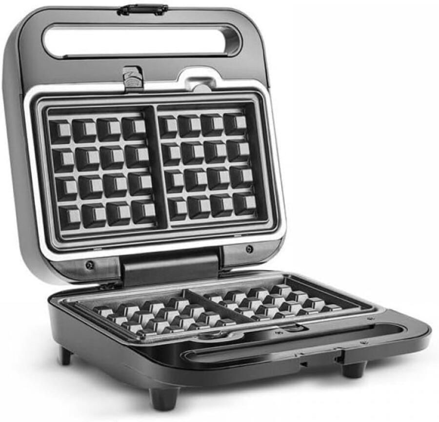 White-Label Wafelijzer met verwisselbare platen Wafelijzer Zwart