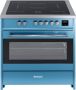 Wiggo WIO-E921A(AX) Vrijstaande Inductie Elektrische Oven 90cm 8 Function 121 Liter 3000 W Aqua Blue - Thumbnail 2