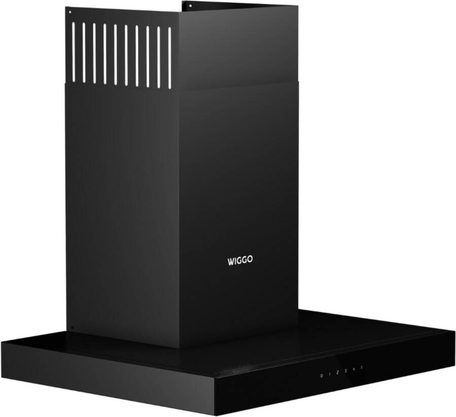 Wiggo WE-A641T(B) T-Model Wandschouw 60cm 650m³ h LED klasse A 5 jaar garantie Zwart