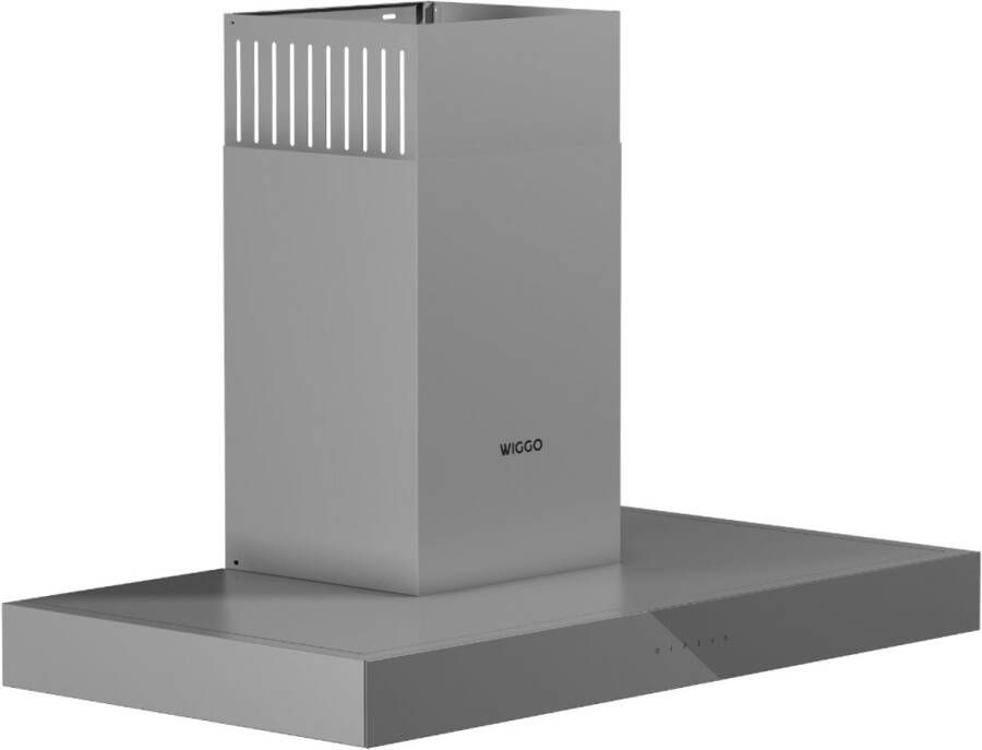 Wiggo WE-A941T(G) – T-Model Wandschouw Afzuigkap 90 cm – Grijs – 650 m³ h – LED Verlichting – Energieklasse A – 5 jaar garantie