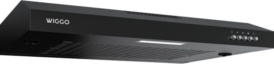 Wiggo WE-C630V(B) – Onderbouw Afzuigkap 60 cm – Zwart – 200 m³ h – Knoppenbediening – LED Verlichting – Energieklasse B – 5 jaar garantie