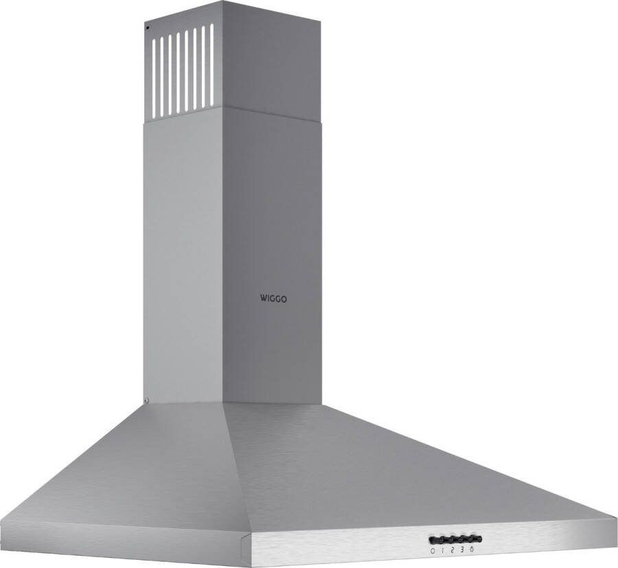 Wiggo WE-A630P(X) – Wandschouw Afzuigkap 60 cm – Roestvrijstaal – 680 m³ h – LED Verlichting – Energieklasse A – 5 jaar garantie