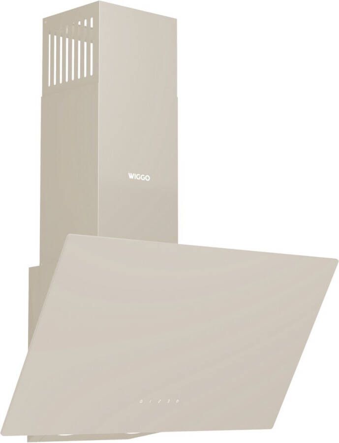 Wiggo WE-D631G(C) – Schuine Afzuigkap 60 cm – Crème Glas – LED Verlichting – Touch Control – 5 jaar garantie