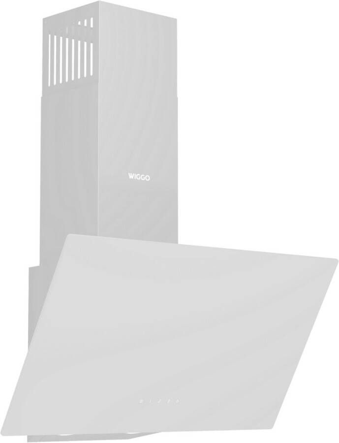 Wiggo WE-D631G(W) – Schuine Afzuigkap 60 cm – Wit Glas – LED Verlichting – Touch Control – 5 jaar garantie