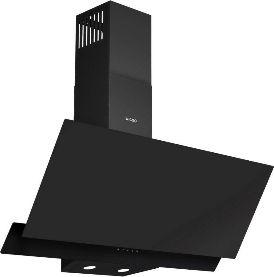 Wiggo WE-D932G(B) – Schuine Afzuigkap 90 cm – Zwart Dubbel Glas – LED Verlichting – Touch Control – 5 jaar garantie