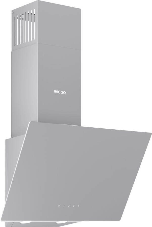 Wiggo WE-E513G(G) Schuine Afzuigkap 50 cm Grijs Glas LED verlichting Touch Control