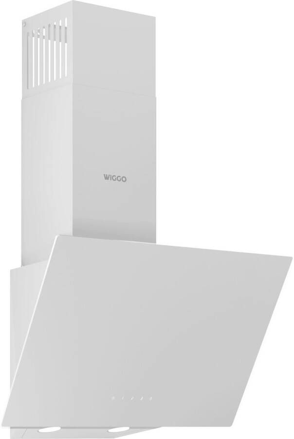 Wiggo WE-E513G(W) Schuine Afzuigkap 50 cm Wit Glas LED verlichting Touch Control