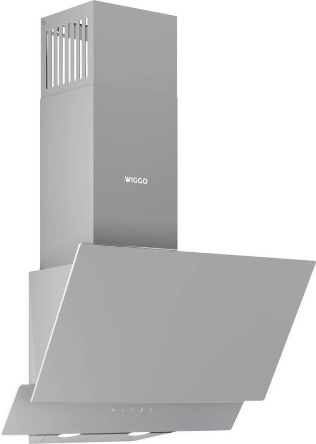 Wiggo WE-E523G(G) Schuine Afzuigkap 50 cm Grijs Dubbel Glas LED verlichting Touch Control
