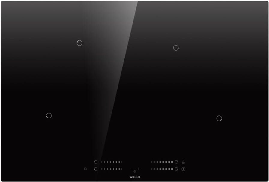 Wiggo WH-B834IRS(B) – Inbouw Inductiekookplaat – 80 cm – 4 kookzones – 7100W – 9 standen slide control – Boostfunctie – Touch Control – Timer – Kinderslot – 5 jaar garantie – 2 of 3 fase zonder stekker – Zwart Kristalglas§