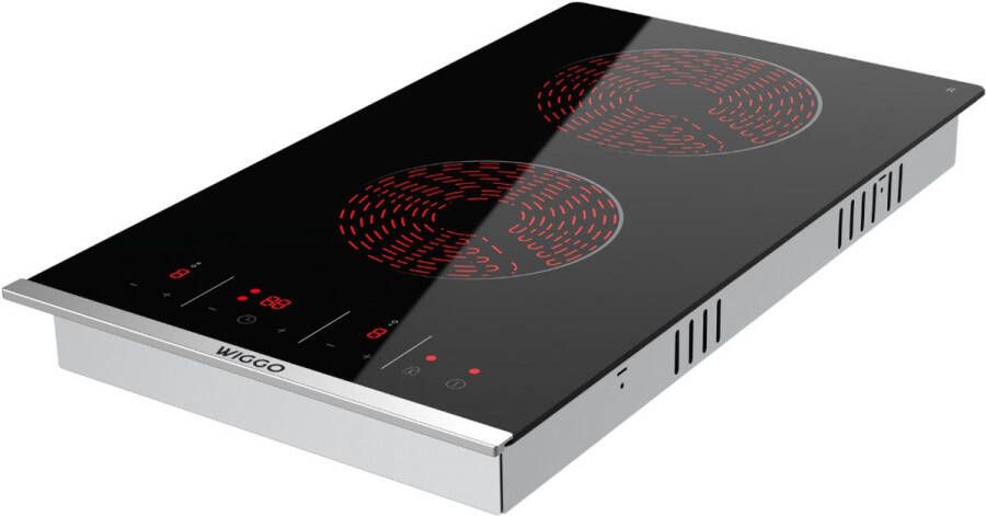 Wiggo WH-E372GC(B) Inbouw Keramische kookplaat 30 cm 2 kookzones Touch bediening Zwart 5 jaar garantie - Foto 2