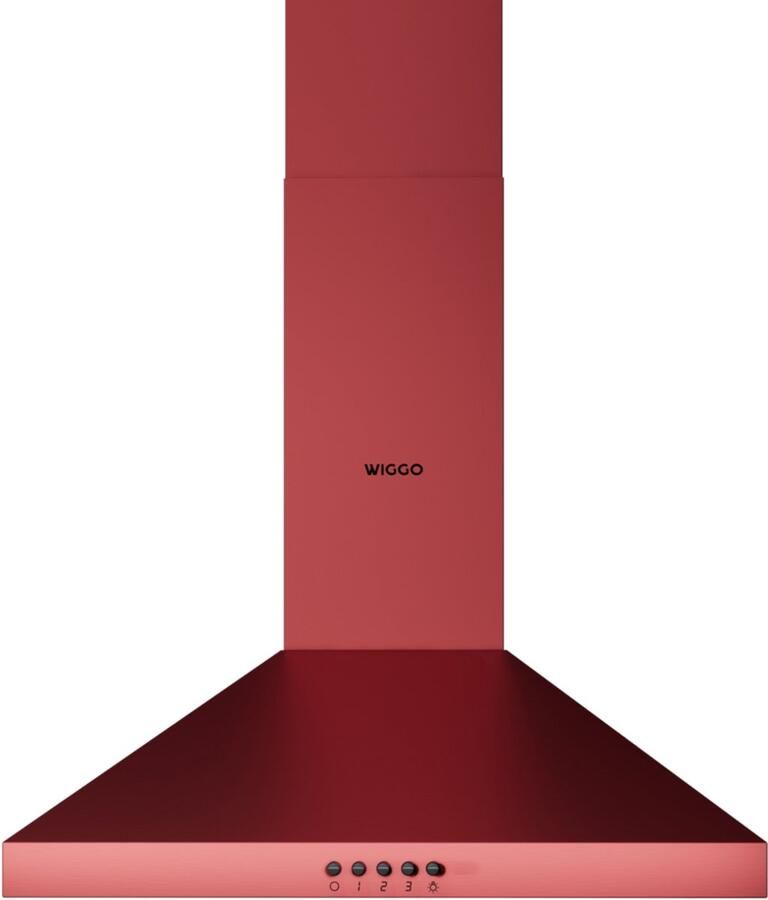 Wiggo WE-A530P(R) Wandschouw Afzuigkap 50cm Rood
